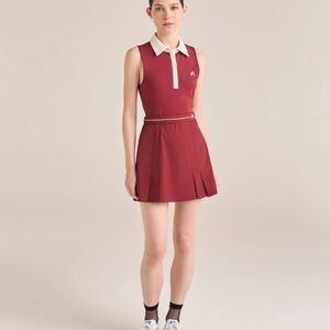 Malbon  - Red Sleeveless Polo